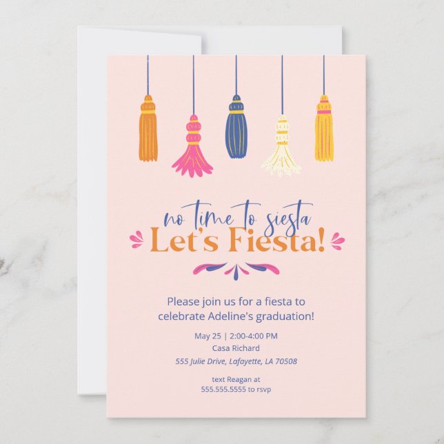 Fiesta Graduation Party Invitation (Devant)