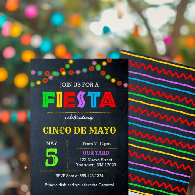 Fiesta Lights Cinco De Mayo Invitation (Créateur téléchargé)