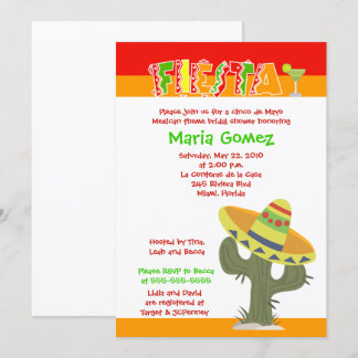 Fiesta Mexicaine Cinco de Mayo Invitation Fête des
