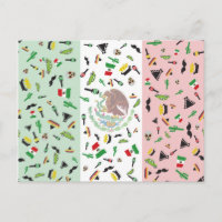 Fiesta mexicaine - Drapeau du Mexique Carte postal
