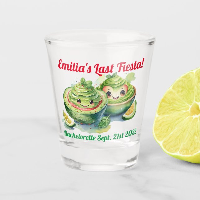 Fiesta Shot Verre Avocado Bachelorette Personnalis (Devant)