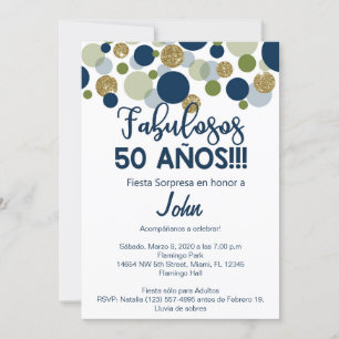 Fiesta sorpresa, invitation d'anniversaire masculi