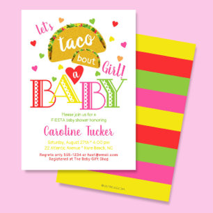 Fiesta Taco Bout a Baby Girl Shower Invitation