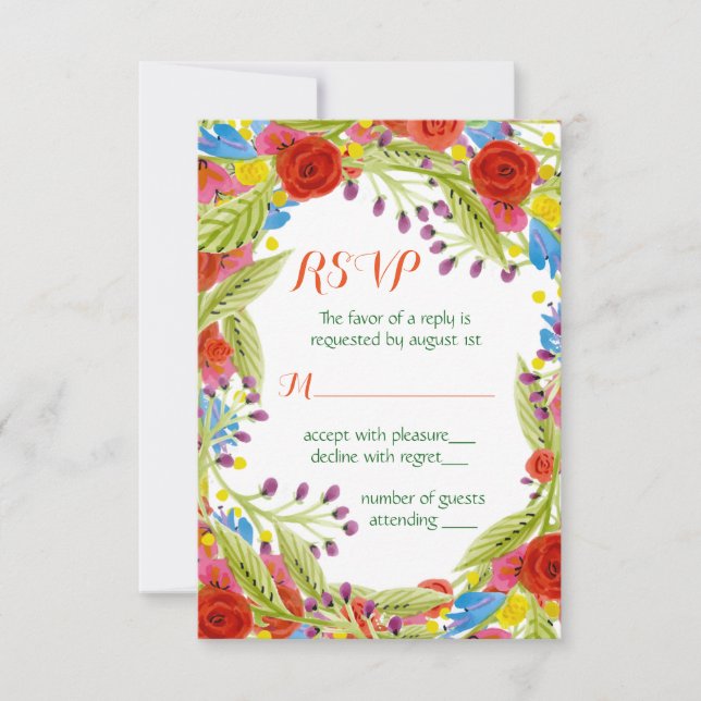 Fiesta Wedding RSVP (Devant)