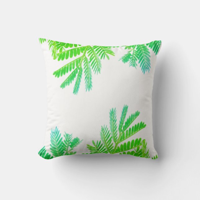 Fièvre Arbre Vert Feuille Coussin Jeu Oreiller (Recto)