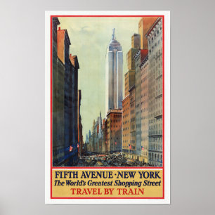 Fifth Ave, New York Poster Vintage voyage