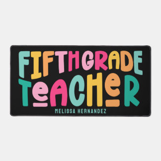 Fifth Grade Teacher | Colorful Text Design