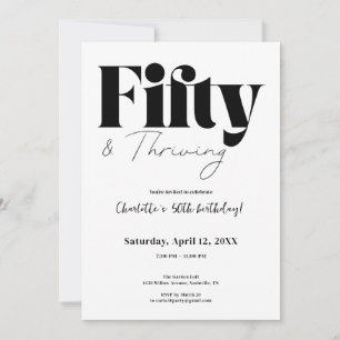 Fifty & Thriving Invitation pour un 50e Anniversai