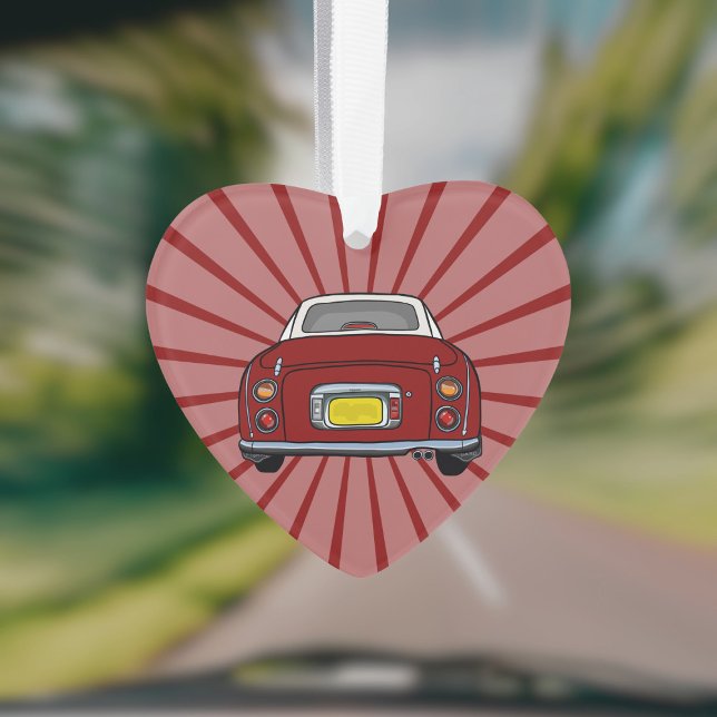 Figarations jolies rouge Figaro ornement de voitur (Fun figgy ornament to hang in your car or on your christmas tree. You can add your name or car reg)