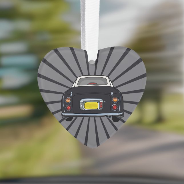 Figarations jote Black Figaro Ornement voiture (Fun figgy ornament to hang in your car or on your christmas tree. You can add your name or car reg)