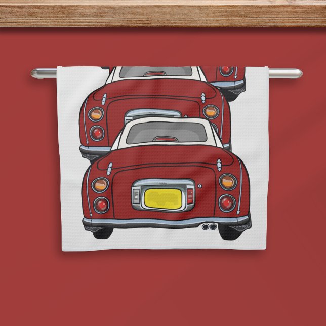 Figarations Rouge Figaro Voiture Convoi Serviette  (If you love red figaro cars and kitchen towels. This is just for you!)