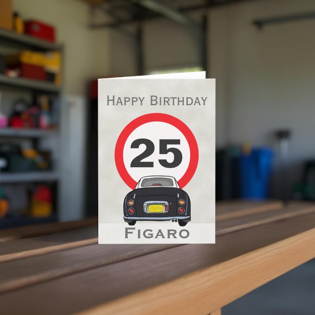 Figarines Black Figaro voiture automobile carte d' (Happy birthday to your car! (or send it to your figaro loving friends))