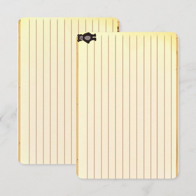 Figdewdrop Bear recipe notecards (Devant / Derrière)