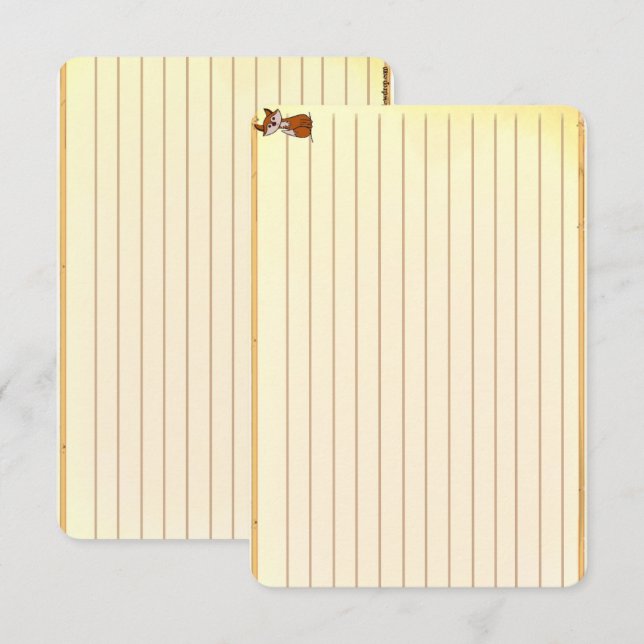 Figdewdrop Fig the fox recipe notecards (Devant / Derrière)