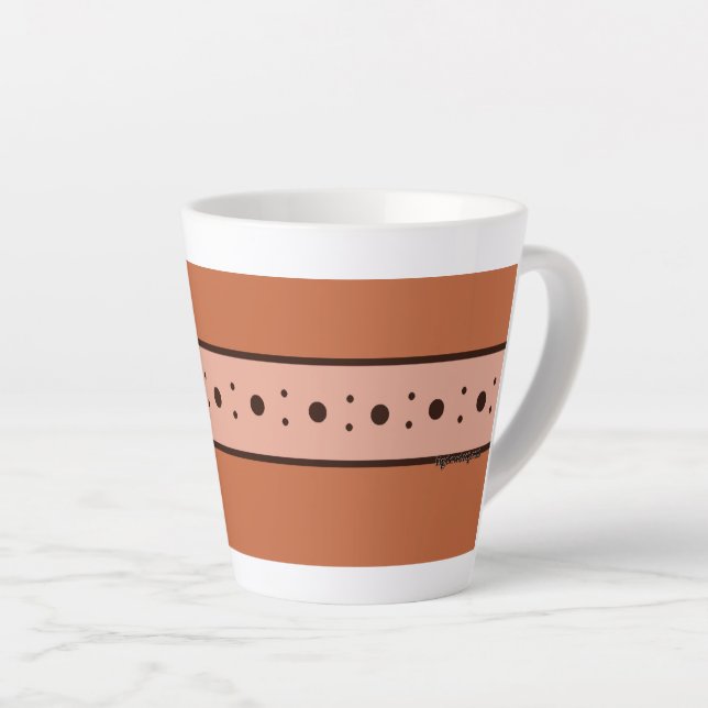 Figdewdrop Relax Cup Orange small Latte Mug (Angle droit)