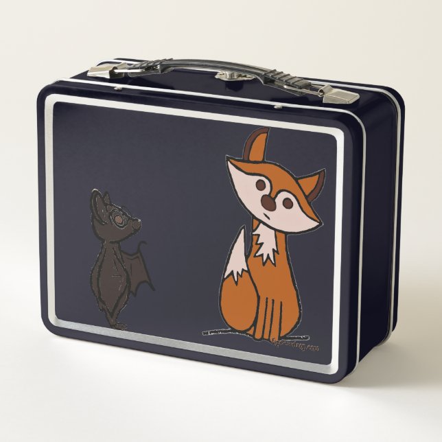 figdewdrops Fig Fox & Blinky Bat Lunch Box (Dos)