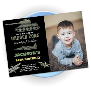 Fighter Jet Invitations Anniversaire Avec Photo
