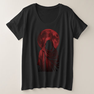 Figure à capuche rouge  Fantaisie gothique sombre 