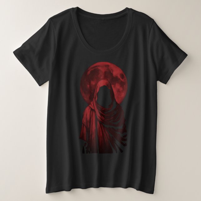 Figure à capuche rouge  Fantaisie gothique sombre  (Design devant)