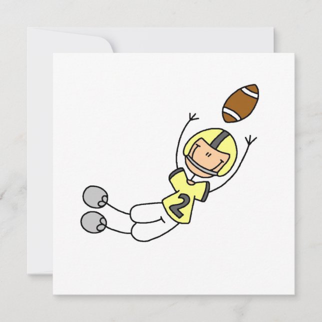 Figure de bâton Football Jaune (Devant)