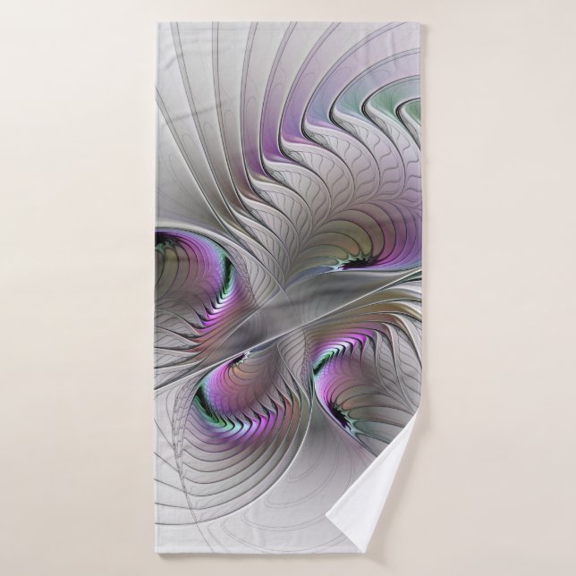 Figure de fantaisie abstraite moderne timide Art f (Serviette de bain)