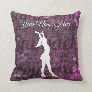 Figure personnalisée coussin de décor de patinag