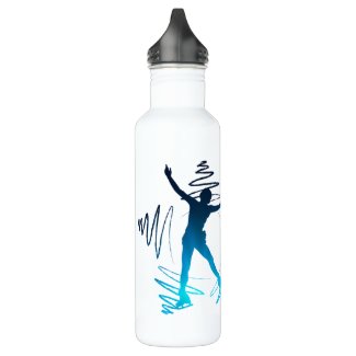 Figure skating water bottle Star skater blue