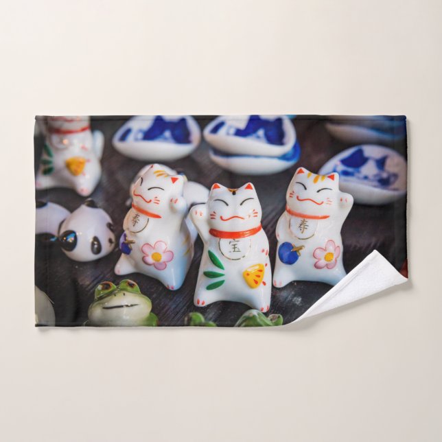 figurines de chats à Beckoning (Serviette à main)