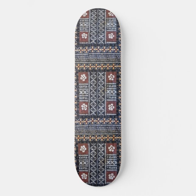 Fiji Tapa Cloth Tribal Imprimer Skateboard (Recto)