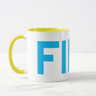 FIKA Bold Mug jaune et bleu