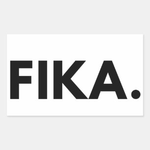 FIKA. Sticker rectangulaire en gras