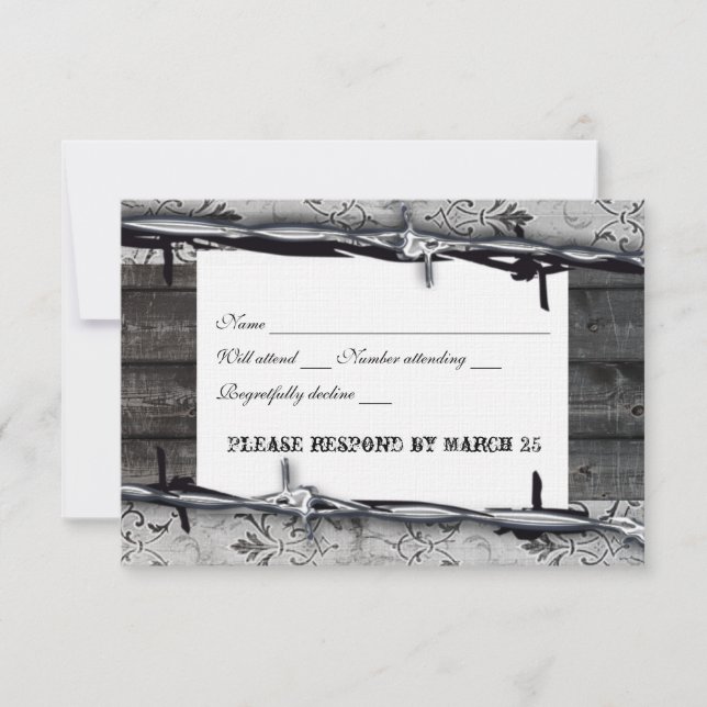 Fil à dentelle Vintage en bois rustique rsvp (Devant)