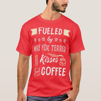 Fil Fox Terrier Baisers Et T-Shirt Café