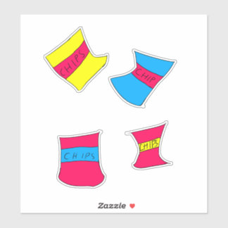 Filbert's different varieties of chips stickers 