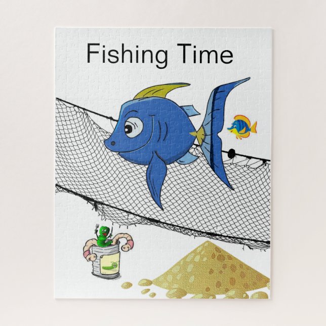 Filet de pêche Puzzles Poisson Sable Ver (Vertical)