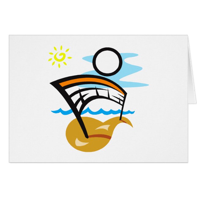 Filet et boule de volleyball (Devant horizontal)