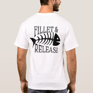 Filet et lancer Funny Fishing T-shirt