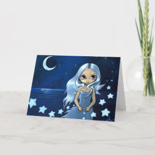 "Fileur carte de voeux d'étoiles"