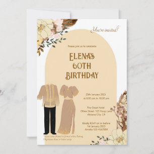 Filipiniana Atteinte Anniversaire Invitation Filip