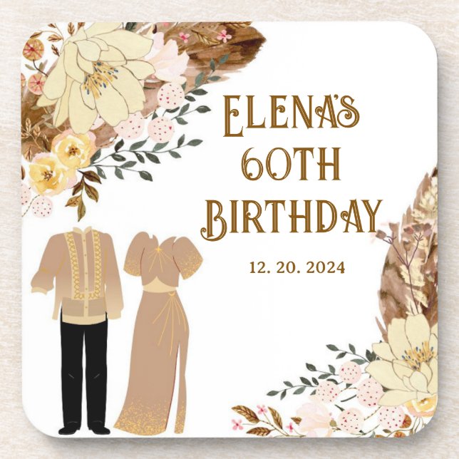 Filipiniana Thème dessous de verre en plastique du (Devant)