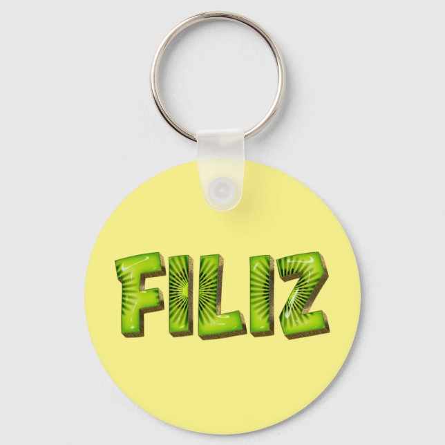 Filiz Name Kiwi Design Porte-clés (Recto)