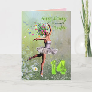 Fille 14 ans, carte d'anniversaire fée fée
