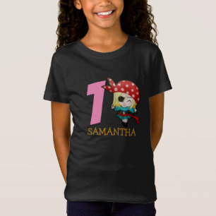 Fille 1er Anniversaire pirate T-shirt