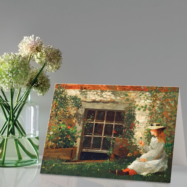 Fille à quatre feuilles Clover Winslow Homer (Créateur téléchargé)