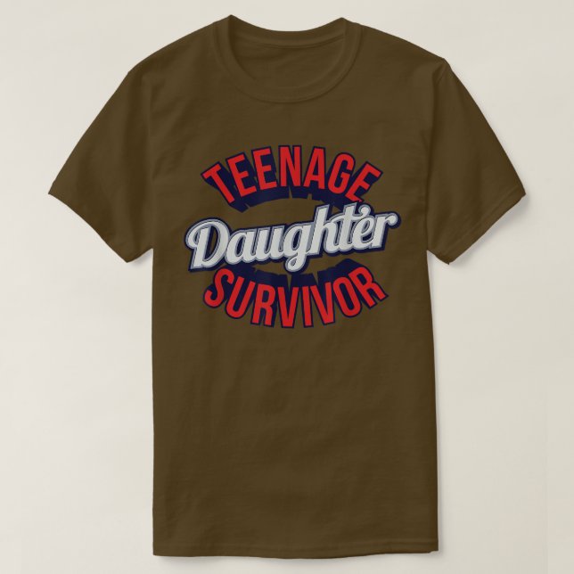 Fille adolescente Survivante Sarcastique T-shirt (Design devant)