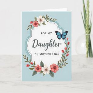 Fille aimante Carte florale