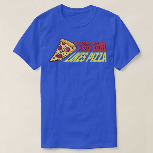 Fille aime le T-Shirt de chef pizza hobby pizza (Design devant)