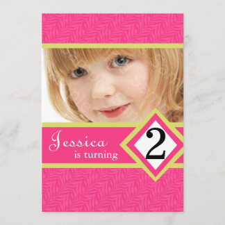 FILLE an de zèbre de 2 invitations de fête