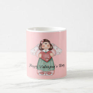 Fille ange avec un coeur HVD Mug