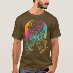 Fille Anime colorée avec Masque à gaz T-shirt Prem